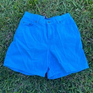 Vintage faded glory high waisted blue denim shorts